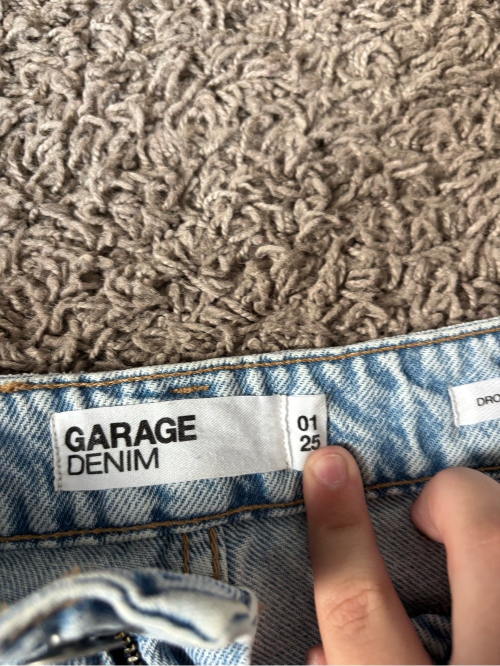 Garage Denim Light Blue Waistband Jeans